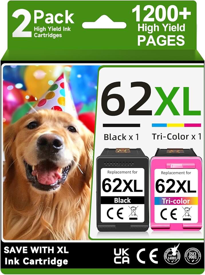 Black and color ink cartridges for HP printers