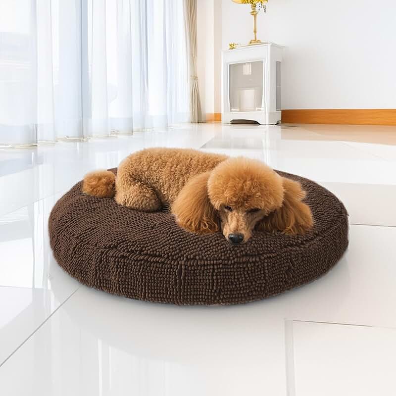 Soft, washable donut bed for dogs and cats