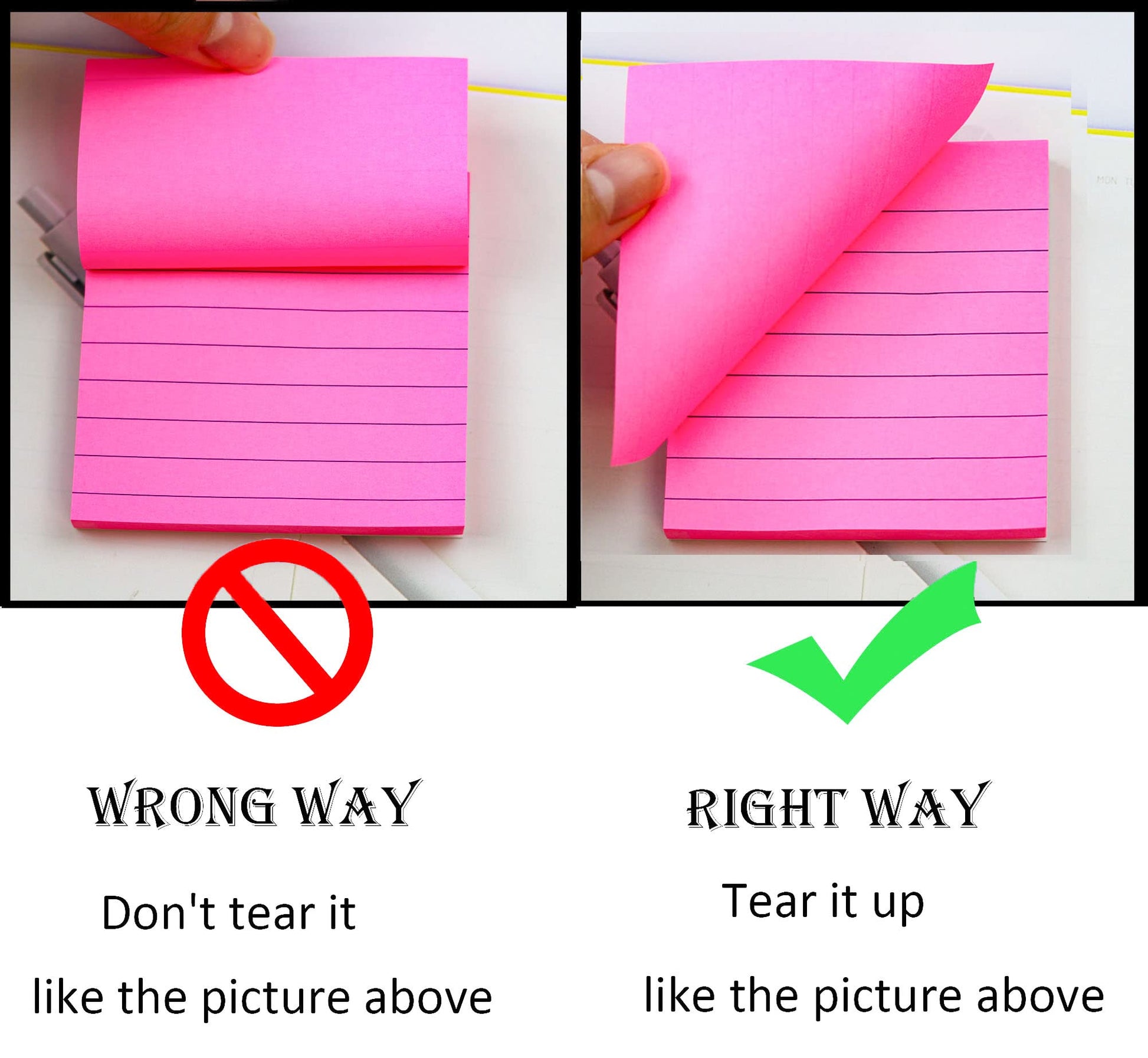 (8 Pack) Lined Sticky Notes Post, 8 Colors Self Sticky Notes Pad Its 3X3 in, Bright Post Stickies Colorful Big Square Sticky Notes for Office, Home, School, Meeting,82 Sheets/pad