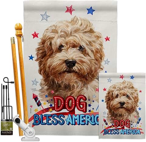 Patriotic Dog and Animal Garden Flag for Yard