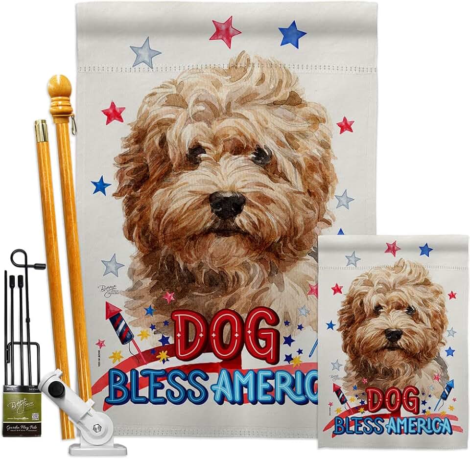 Patriotic Dog and Animal Garden Flag for Yard