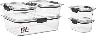 Set of 5 Clear Food Storage Containers