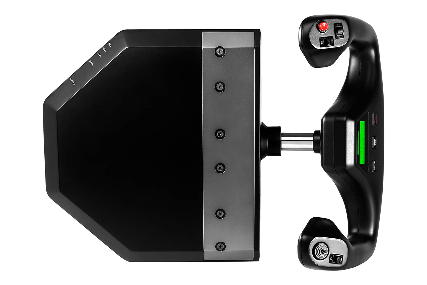 PRO Flight Yoke System, Professional Simulation Yoke and Throttle Quadrant, 3 Modes, 75 Programmable Controls, Configurable Throttle Knobs, Steel Shaft, USB, PC - Black