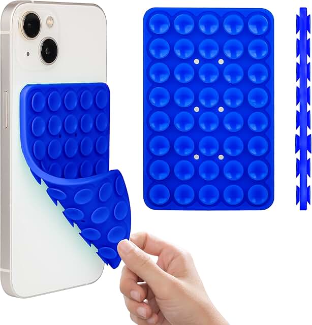 Dark Blue Silicone Suction Cup Phone Mount
