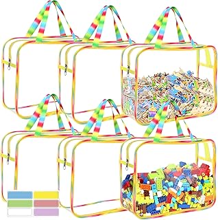 Large Reusable Clear PVC Storage Bags with Labels