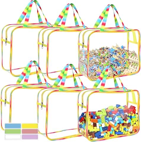 Large Reusable Clear PVC Storage Bags with Labels