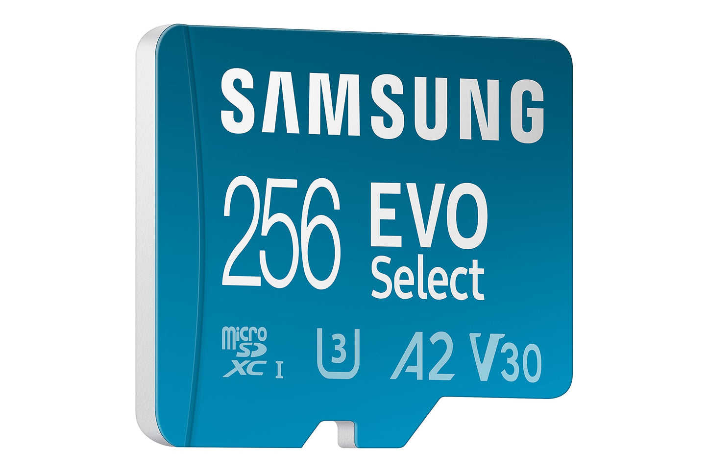 EVO Select Micro SD-Memory-Card + Adapter, 256GB microSDXC 130MB/s Full HD & 4K UHD, UHS-I, U3, A2, V30, Expanded Storage for Android Smartphones, Tablets, Nintendo-Switch (MB-ME256KA/AM)