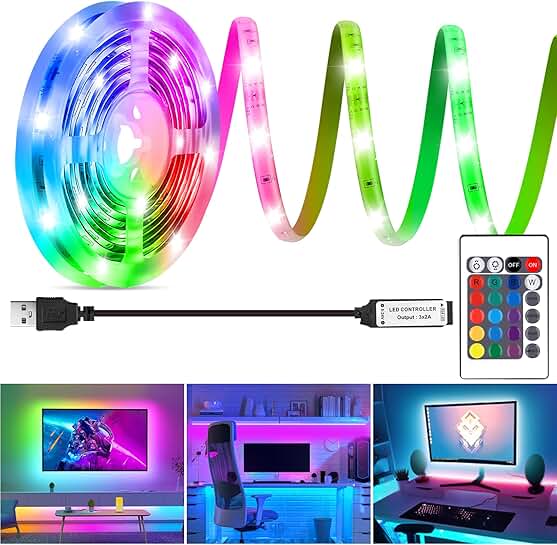 6.56Ft RGB LED Strip Lights for TV and Room