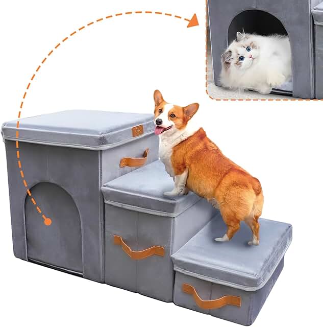 17-inch Dog Stairs for High Beds and Couches