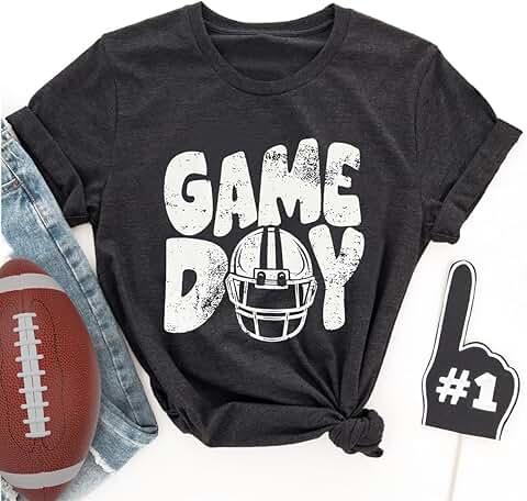 Funny Women's Football Mom T-Shirt for Game Day