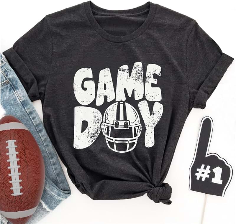 Funny Women's Football Mom T-Shirt for Game Day