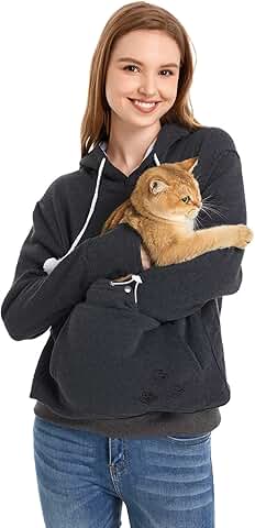 Unisex Hoodie with Large Pouch for Pets
