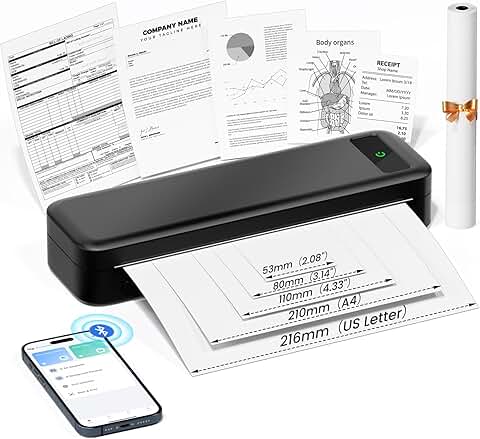 Wireless Portable Thermal Printer for Travel and Office