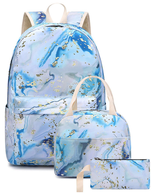 Teen Girls School Backpack with Lunch Box and Pencil Case