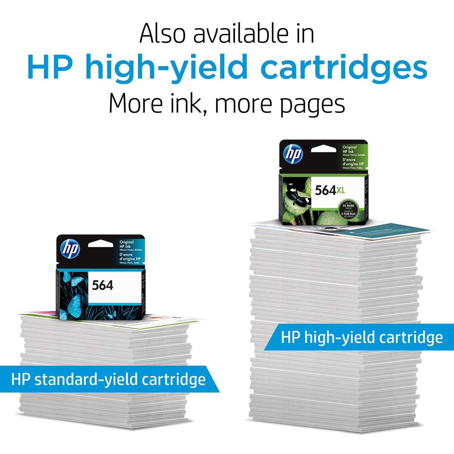 Original 564 Black Ink Cartridge | Works with DeskJet 3500; OfficeJet 4620; PhotoSmart B8550, C6300, D5400, D7560, 5510, 5520, 6510, 6520, 7510, 7520, Plus, Premium, eStation Series | CB316WN
