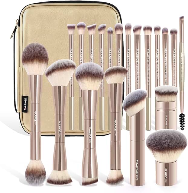 20-Piece Makeup Brush Set with Case