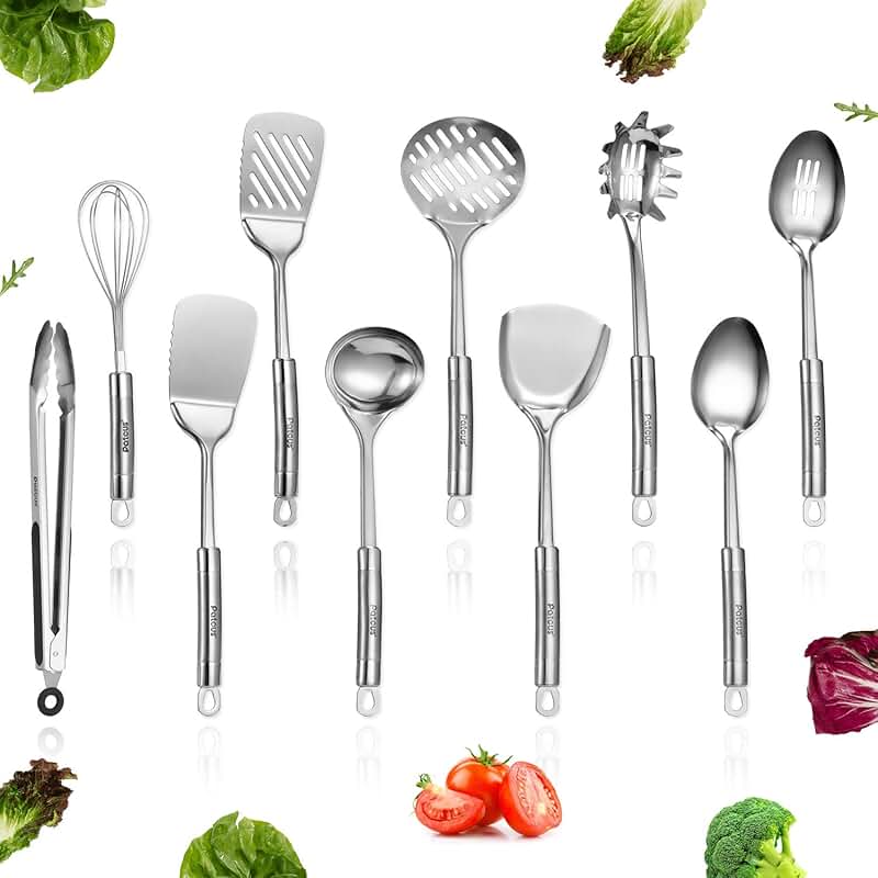 10-Piece Stainless Steel Kitchen Utensil Set