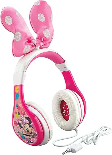 Kids Minnie Mouse Wired Headphones for School and Travel
