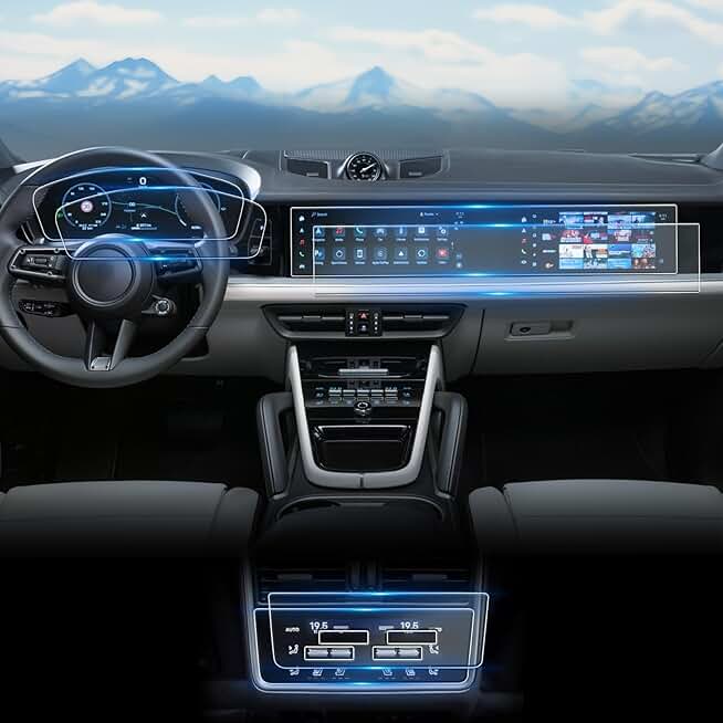 All-in-One Screen and Dashboard Protector for Cayenne 2024-2025
