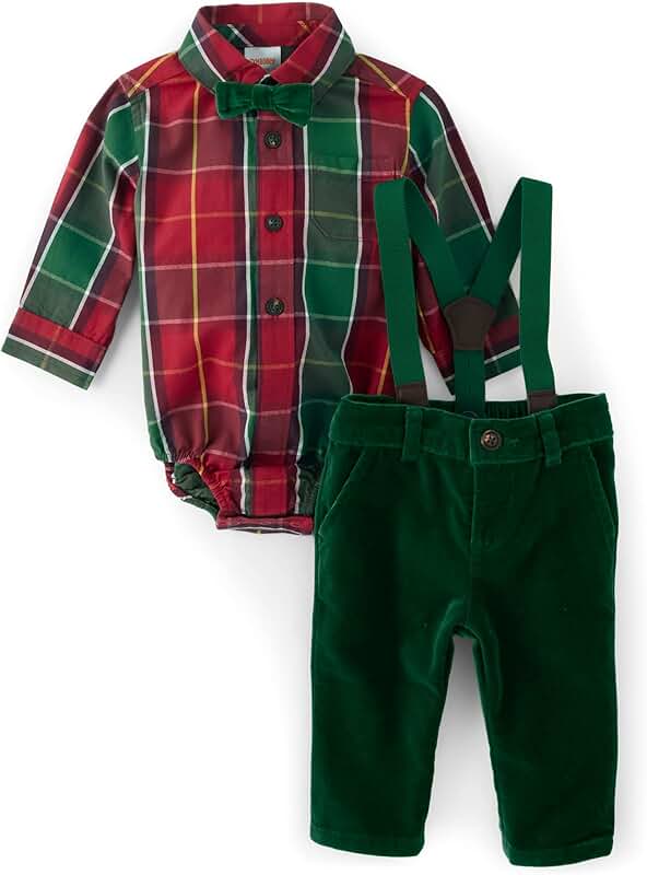 Baby boys long sleeve bodysuit and pants set