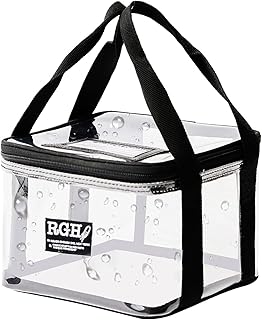 Large Clear Cosmetic Bag with Water Resistance and Sturdy Handle