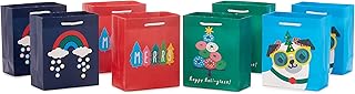 Set of 8 Small Christmas Gift Bags for Kids