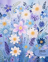 2025 Planner with Periwinkle Daisies Design