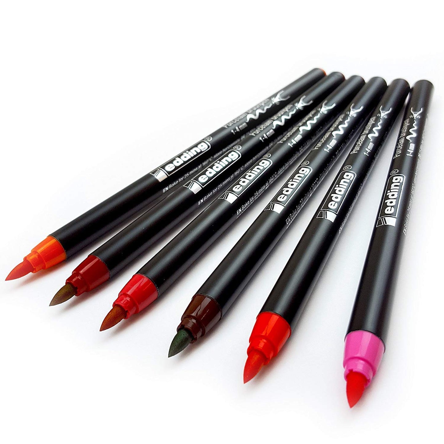 Set of three porcelain markers in assorted colors