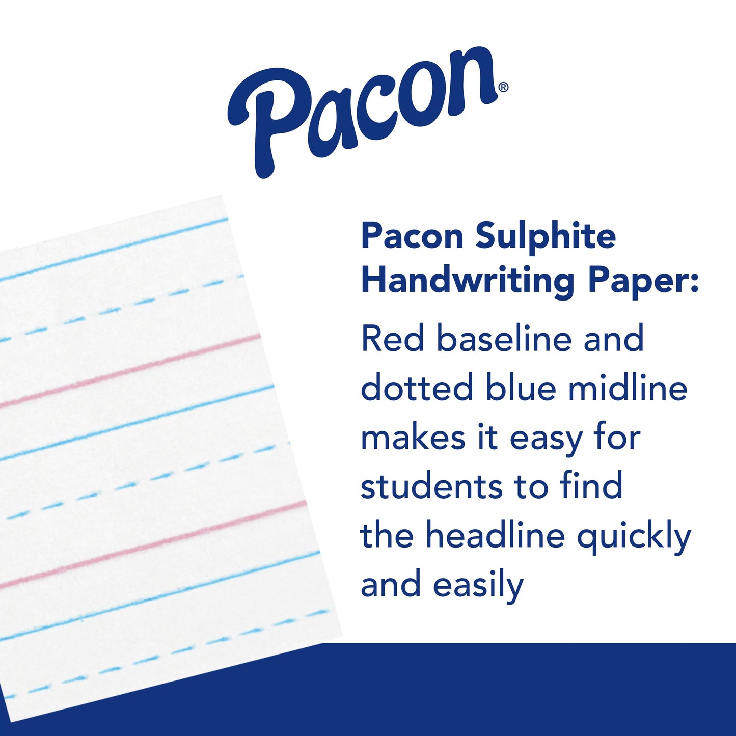 Broken Midline Sulphite Paper, 500 Sheets, 10.5 x 8 inches