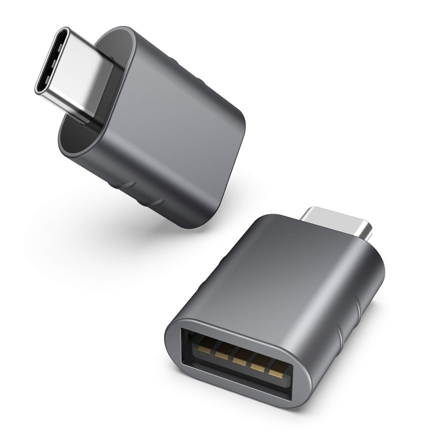 USB C to USB Adapter Pack of 2 USB C Male to USB3 Female Adapter Compatible with MacBook Pro 2021 iMac iPad Mini 6/Pro MacBook Air 2022 and Other Type C or Thunderbolt 4/3 Devices Space Grey