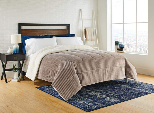 Nouva Taupe Splash Comforter Set, King, Brown