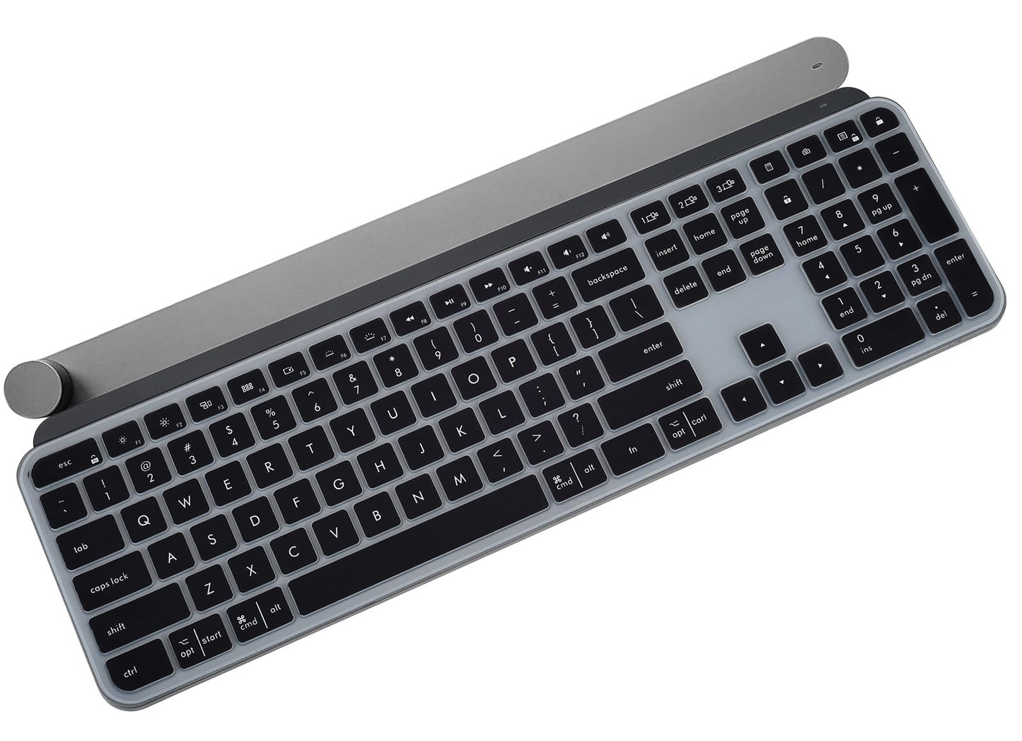 Black keyboard cover for wireless illuminated keyboard