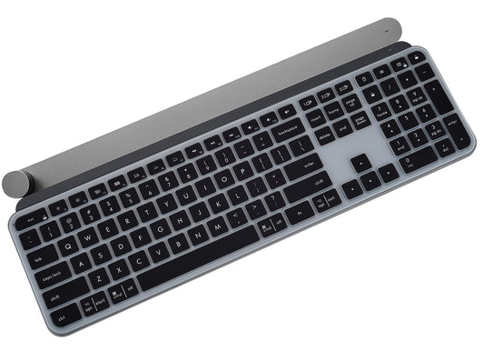 Black keyboard cover for wireless illuminated keyboard