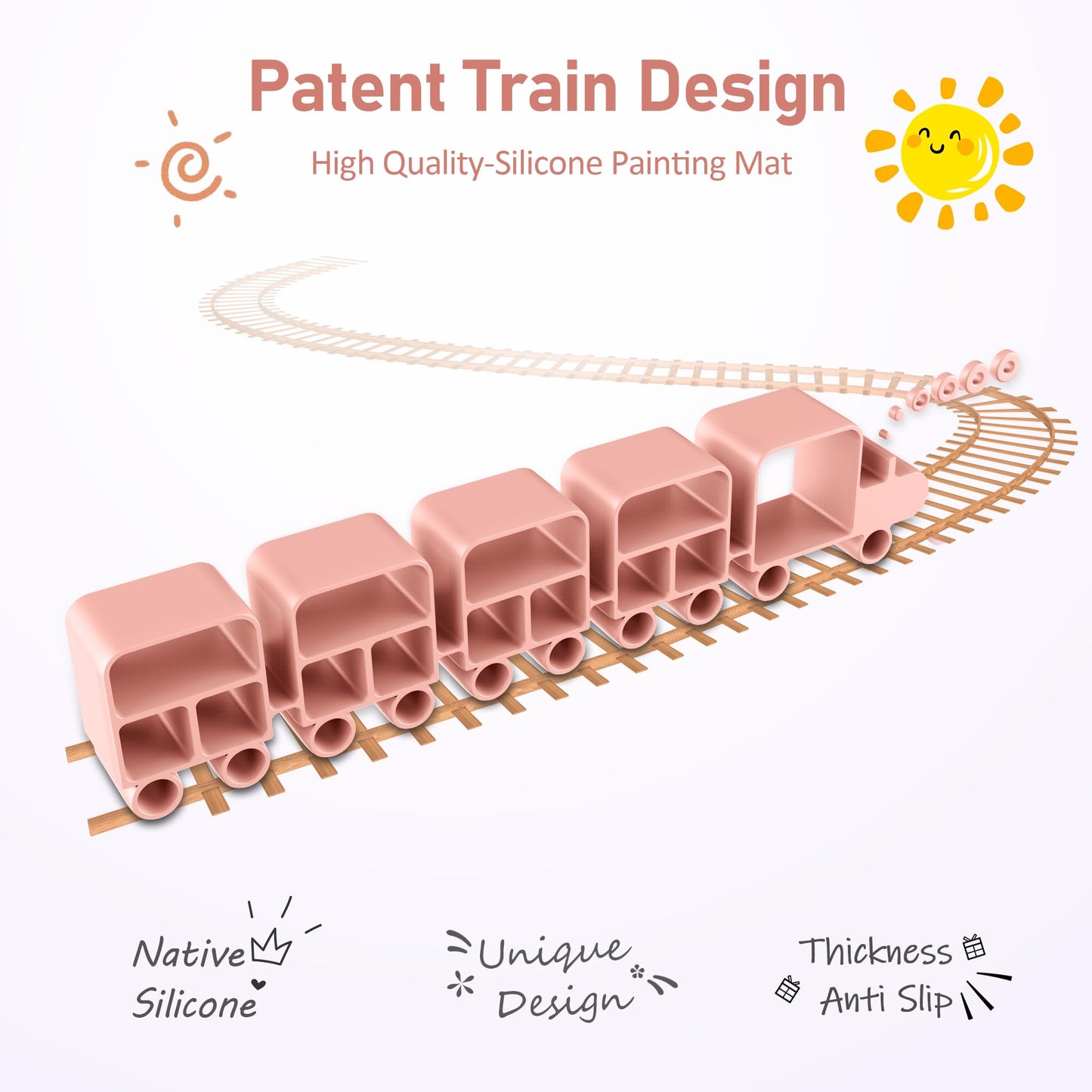 Cute Cartoon Silicone Painting Mat for Kids and Crafts