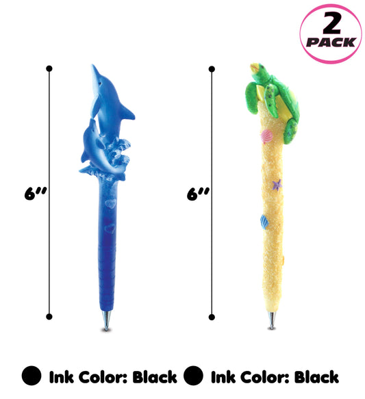 Colorful Dolphin and Sea Turtle Pen Set for Kids and Adults