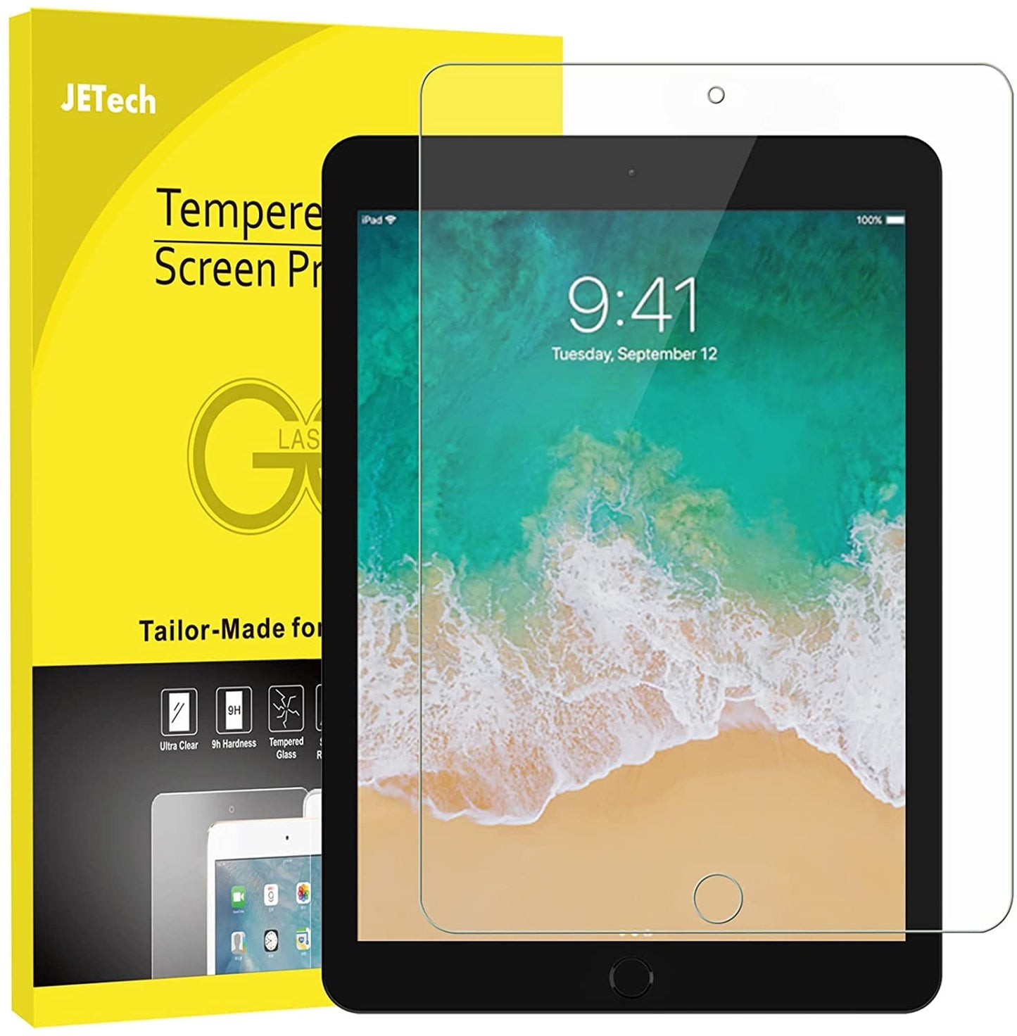 Screen Protector for iPad Pro 12.9-Inch (2015/2017 Model, 1st/2nd Generation), Tempered Glass Film