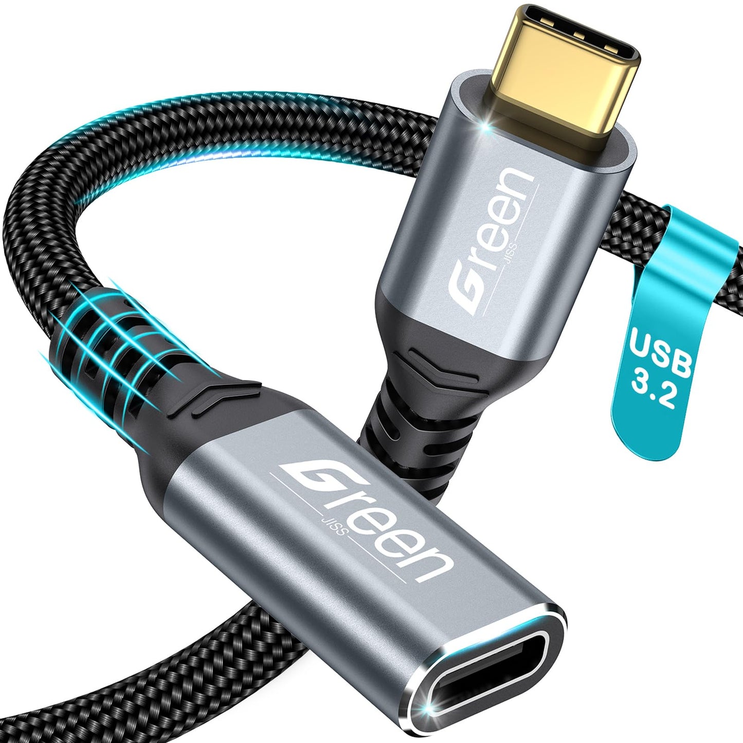 USB C Extension Cable 1.5 to 10 ft, 20Gbps, 240W Charging