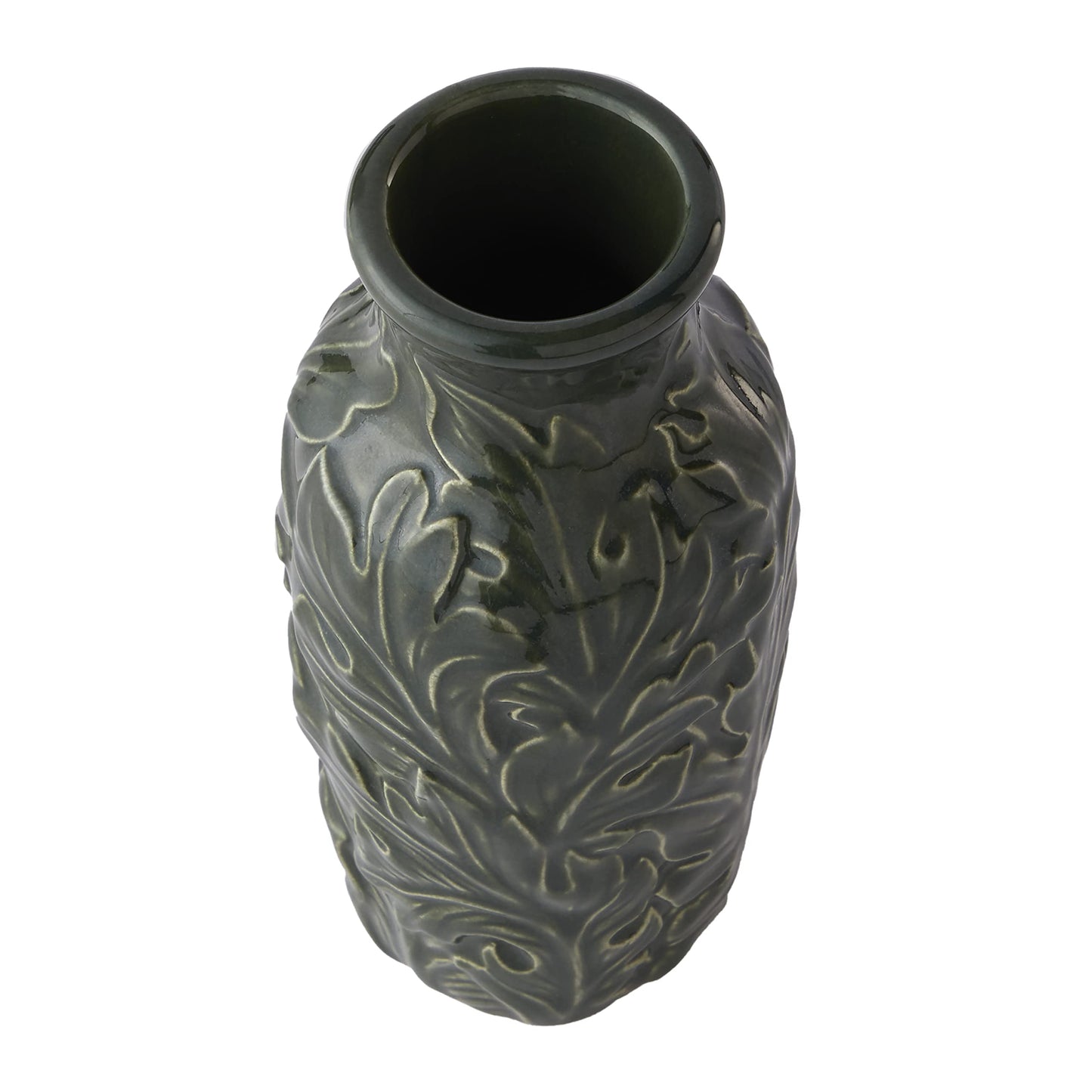 London Floral Small Bud Vase, Green