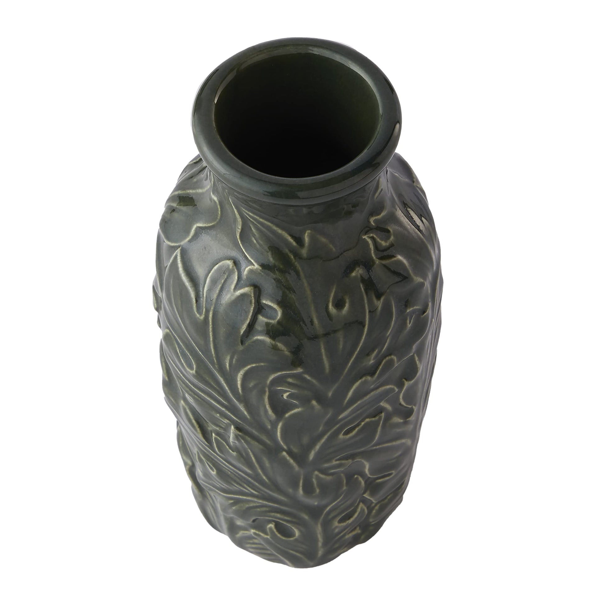 London Floral Small Bud Vase, Green