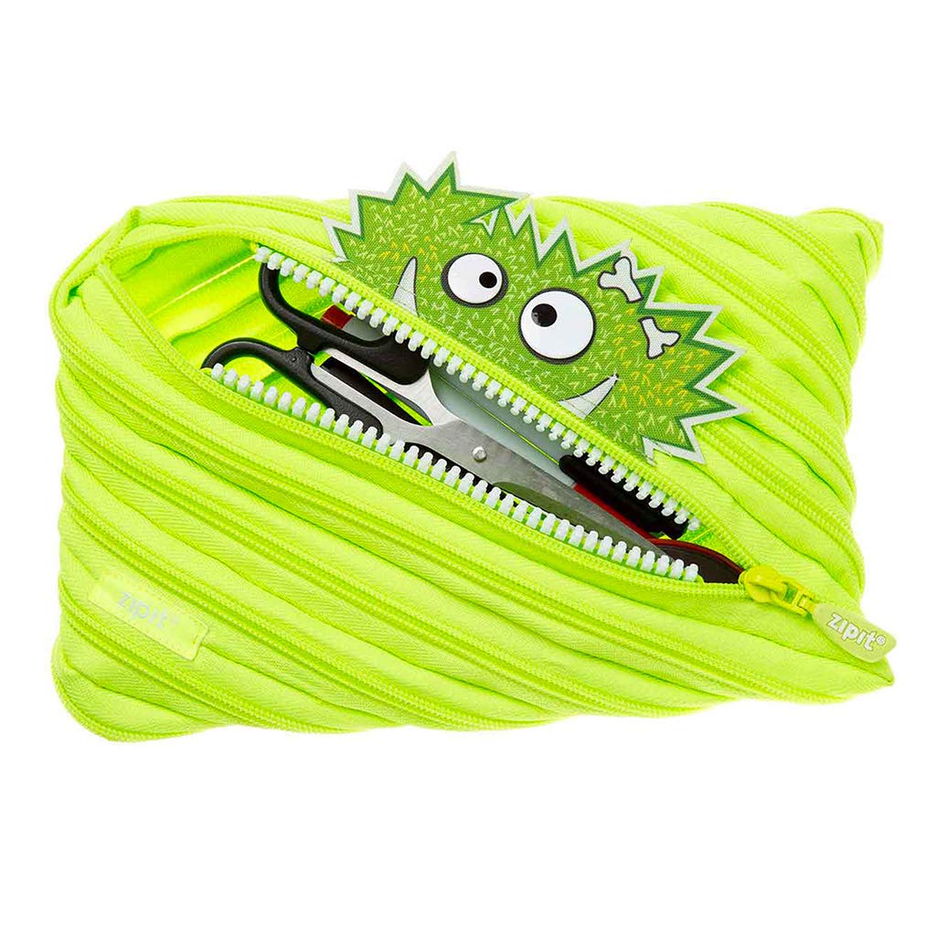 Large Green Monster Pencil Case for Kids