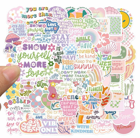 Cute Preppy Vinyl Sticker Pack for Girls and Kids