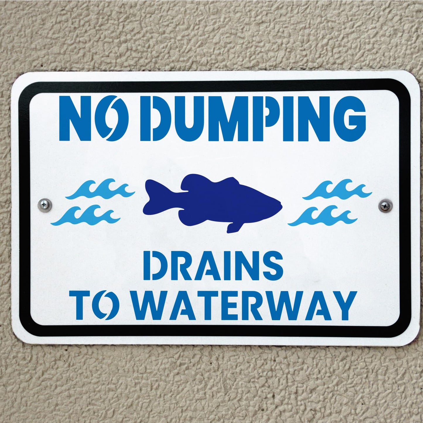 Reusable Plastic Drain Sign 11.7x8.3 Inches