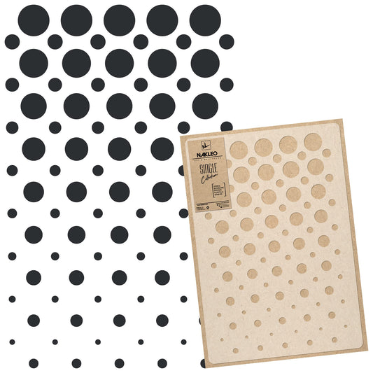 Reusable Plastic Wall Template 43x64cm Geometric Halftone Circle