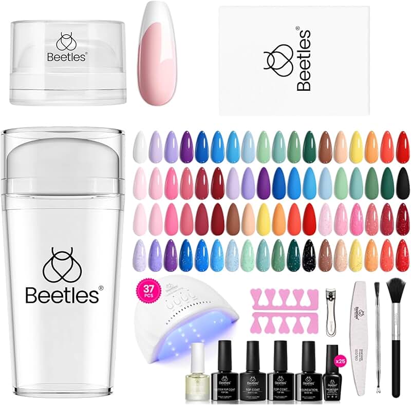 Beetles Nail Stamp Set with Gel Polish and UV Light