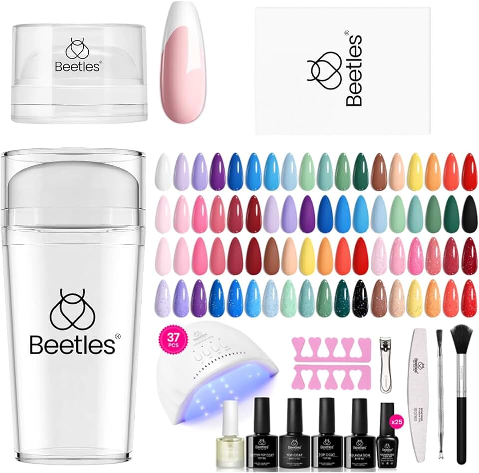Beetles Nail Stamp Set with Gel Polish and UV Light