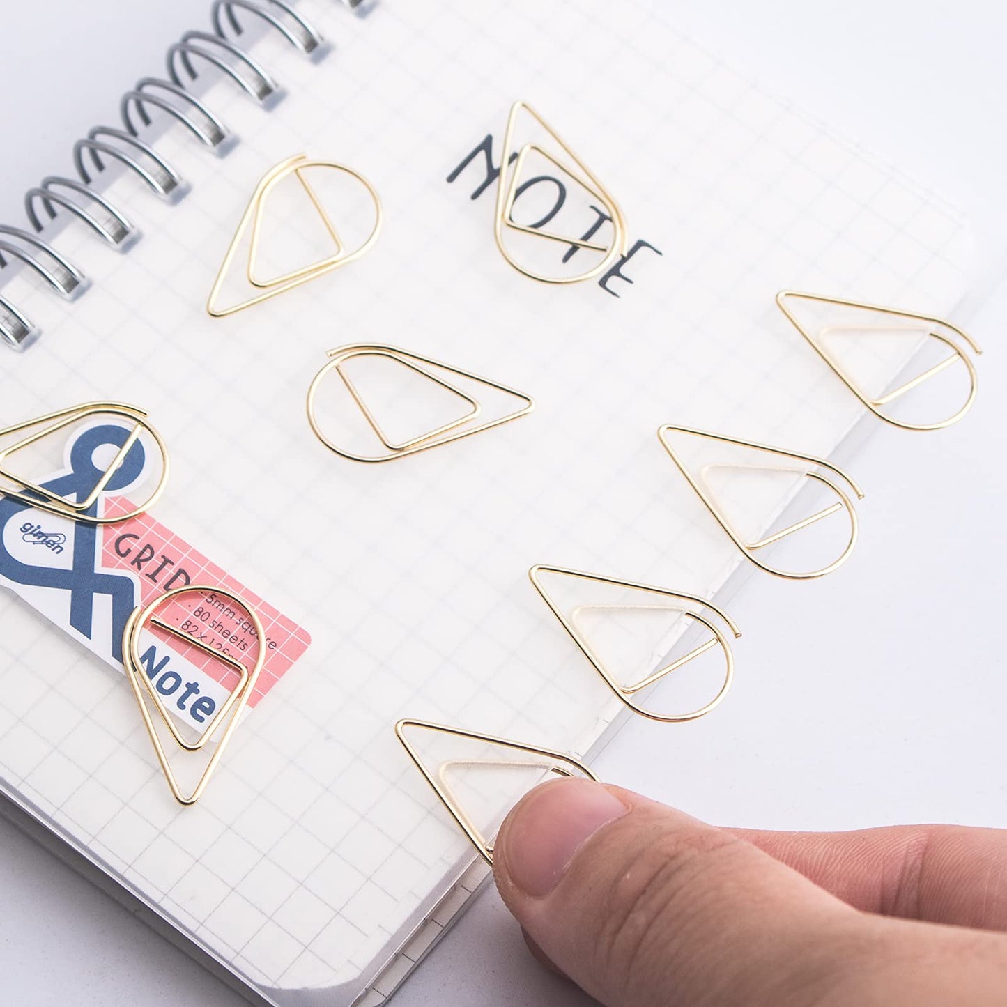 300 Gold Drop-Shaped Paper Clips for Office and Crafts