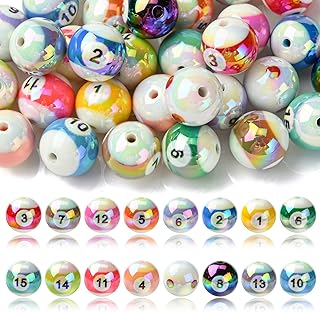 16mm Iridescent Pool Ball Beads, 32 pcs