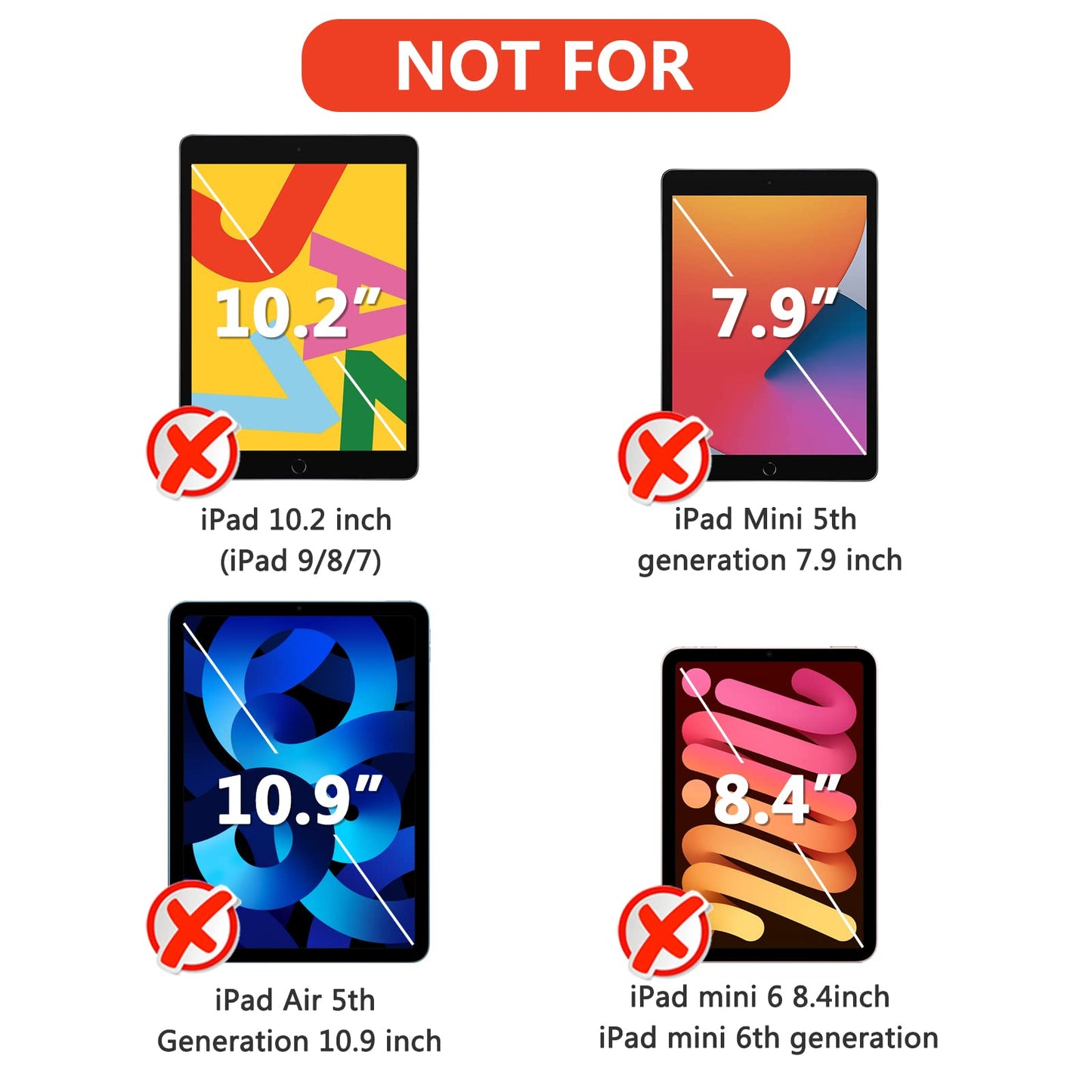 Screen Protector Compatible with iPad 6th Generation 9.7 Inch/ iPad 5th Generation, Tempered Glass Compatible with iPad Air 2/ iPad Pro 9.7