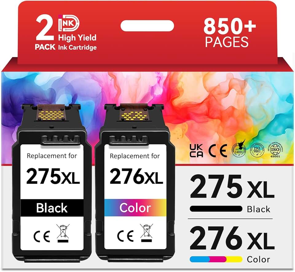 Canon PG-275XL and CL-276XL Ink Cartridge Pack