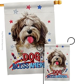 Patriotic Havanese Dog Garden Flag Set